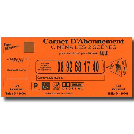 Billetterie – Ticket Numéroté